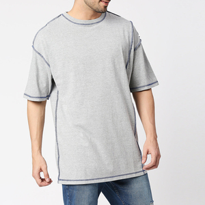 T-shirt de sport en coton pour homme, coupe classique, respirant, manches courtes, tee-shirt de fitness, logo personnalisé, haute qualité, couleurs personnalisées - Product Image 5
