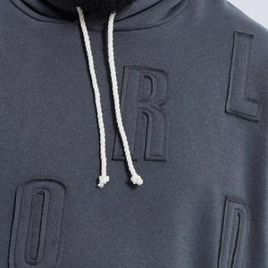 Applique personnalisée Patch sweat à capuche hommes en détresse lavage à l'acide pull surdimensionné 100% coton poids lourd goutte épaule Style - Product Image 5