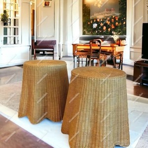 Table basse en rotin Table basse de luxe unique pour la décoration de salon Table Console artisanale en rotin avec incrustation d'os - Product Image 4