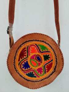 100% coton/Spandex perlé bandoulière fronde sac à bandoulière à la main indien broderie marron selle rabat filles accessoire de mode - Product Image 6