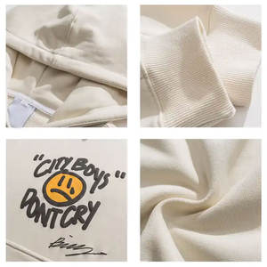 Sudadera con capucha de gran tamaño de algodón de 500gsm de peso pesado más vendida para hombre, Jersey 3D con estampado de logotipo personalizado de técnica de soplo alto XL al por mayor - Product Image 6