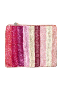 Trendy <b>super</b> design <b>seed</b> beaded trick or treat small coin pours white and black color full with mini zipper made in India - Product Image 5