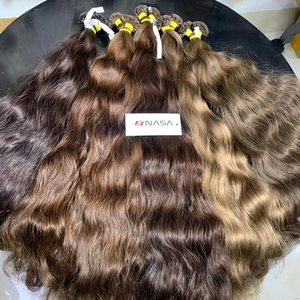 Proveedor al por mayor de productos especiales para extensión de cabello humano de queratina preadherida de punta plana crudo vietnamita ondulado rizado - Product Image 1