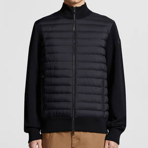 Chaqueta Cárdigan Unisex de Moda, Cierre de Cremallera Informal, Cuello Alto, Tela de Lona, Tinte Liso, Lavada, Logotipo Frontal, Invierno, Otoño, Anti-UV - Product Image 1