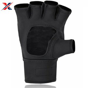 Nouveau design Gants de boxe en cuir pour adultes unisexes, dragonne réglable antidérapante, gants MMA, protection demi-doigt - Product Image 4
