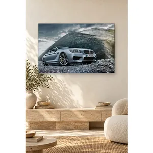 Impression sur toile Fida Silver BMW M6 Gran Coupe devant Rocky Hill - Product Image 2