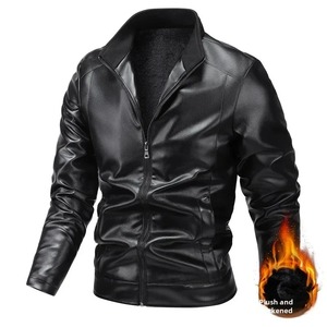 Chaqueta de motorista de piel de oveja auténtica con cremallera de anilina y lavanda azul para hombre con forro de viscosa acolchado y bolsillos exteriores interiores - Product Image 5