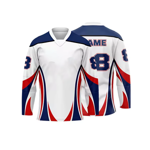 Logo personnalisé Maillot de hockey sur glace pour hommes Sportswear Chemises et hauts avec taille et motifs personnalisés Accepte l'impression du client - Product Image 3