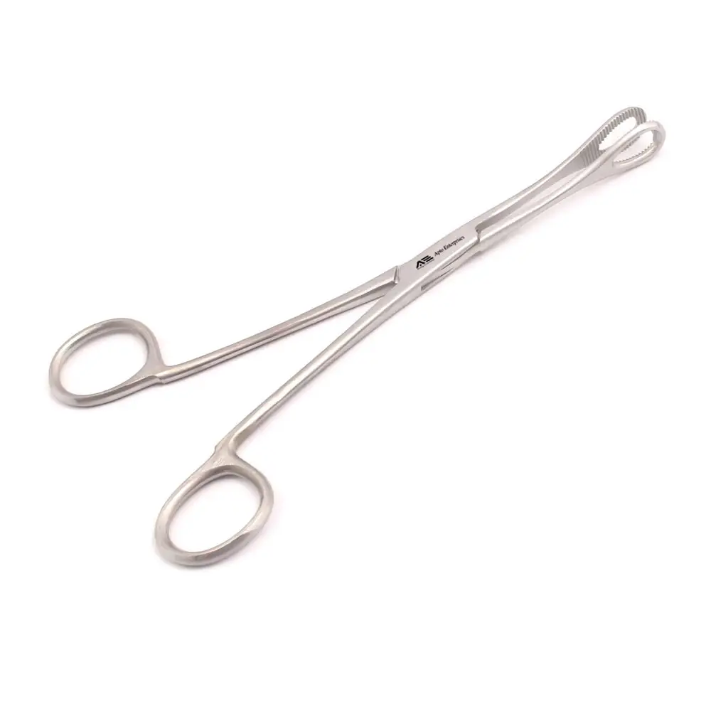 Stainless Steel Wholesale Cheap Price Mini Forester Surgical Veterinary Forester Sponge Straight Forceps 12" Serrated Jaws