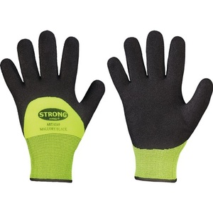 Gants de protection contre le froid Mallory Black taille 9 noir/jaune EN 388 EN 511 PPE catégorie II pour travaux de jardinage par Stronghand - Product Image 1