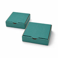 Boîte à pizza pliable en carton ondulé avec intérieur doublé de film pour emballage à emporter personnalisé OEM en gros
