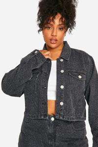 Veste en jean lavé personnalisable pour femme, en coton tricoté, manches régulières, coupe unie, imperméable, personnalisable - Product Image 3