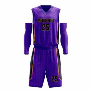 Uniformes de Baloncesto Personalizados al por Mayor con Impresión por Transferencia de Calor para Adultos, Tela de Poliéster de Alta Calidad, Protección UV, Transpirable - Product Image 5