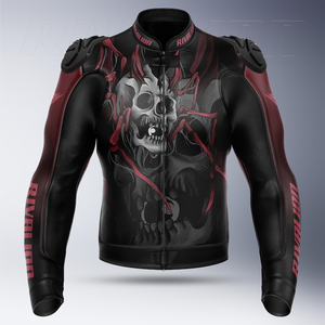 Chaqueta de Motociclismo de Cuero Vacuno/Canguro Perforado para Hombre, con Acolchado CE, Todas las Tallas y Colores - Product Image 1