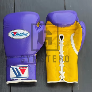 Gants de boxe de compétition de qualité supérieure, fabriqués en usine, en cuir, avec sangle de poignet réglable, respirants, très vendus - Product Image 1