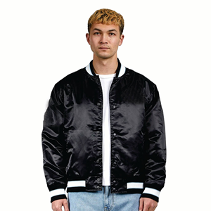 Chaqueta Bomber Varsity de alta calidad para hombre, cómoda chaqueta de vuelo con forro bordado con temática de béisbol, chaqueta de vuelo con cuello levantado grueso - Product Image 1
