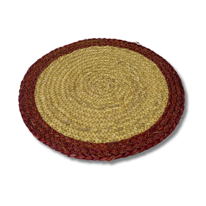 Napperons en jacinthe d'eau faits à la main écologiques | Tapis de table tissés naturels | Napperons personnalisables en gros - Product Image 1