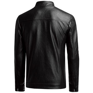 Veste en cuir à la mode pour hommes haut de gamme Streetwear vêtements d'hiver veste en cuir décontractée manches longues hommes veste en cuir de mode - Product Image 2