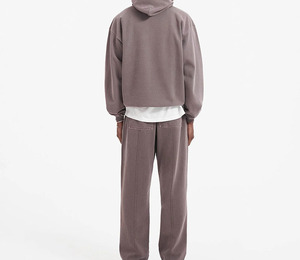 Hot Sale Unisex Men's Acid Wash Hoodie Sweatpants Set Heavyweight Cotton Vintage <b>Plain</b> Blank <b>Tracksuits</b> Plus Size Printed Winter - Product Image 5