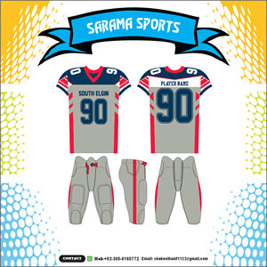 Uniformes de fútbol americano Sublimación personalizada Uniformes de fútbol americano Nuevo diseño con logotipo personalizado, - Product Image 5