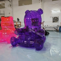 Fauteuil gonflable transparent en forme d'ours, canapé pneumatique en PVC pour chambre d'enfant, décoration intérieure, mobilier de fête, siège lounge intérieur