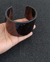 Boutons de manchette classiques faits à la main en corne de buffle, écologiques, naturels et polis, pour tenues formelles et costumes d'affaires