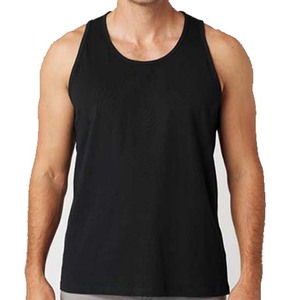 Camisetas de Tirantes Personalizadas para Hombre, de Punto, Transpirables, de Algodón y Elastano, para Gimnasio, Fitness, Ropa Deportiva, Camiseta sin Mangas para Musculación, Color Negro - Product Image 2