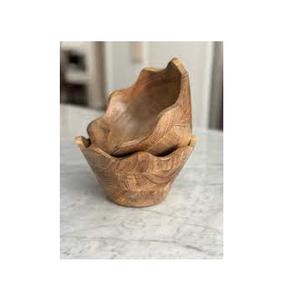 Fabricant de collations en bois de luxe Bol de service en bois Style japonais Bonne finition Bol à pâtes en bois Forme ronde Professionnel - Product Image 3