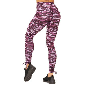 2024 nouveau taille haute Sexy Gym Compression pantalon-femmes entraînement serré Yoga sport Leggings tricoté tissu sans couture vêtements de sport - Product Image 3