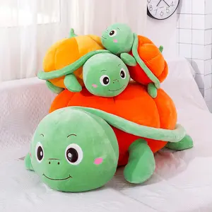 Large Size Cartoon Plush Toys 2 Color 75cm Sea Turtle Soft Toys Plush Lying Down Animal Pillow