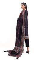 Pakistanais indien femmes tenue décontracté brodé Kurta plaine pantalon imprimé Dupatta ensembles hiver porte 3 pièces costume dames