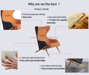 Fabrik angepasste Samt Esszimmers tühle Luxus antiken Holz Rücken Akzent Sessel Leders ofa Stuhl für Wohnzimmer - Product Image 3