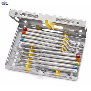 Kit de condensation de sinus convexe pour ostéotomes dentaires de marque personnalisée, avec plateau de stérilisation à poudre EMS en acier inoxydable, certifié CE ISO - Product Image 1