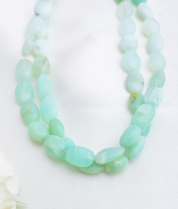 โอปอลสีน้ำเงินธรรมชาติทรงรีเรียบเนียนแบบไล่เฉดสี สำหรับทำเครื่องประดับชั้นดี - Product Image 1