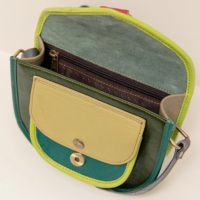 Tas kulit buatan tangan baru dompet kulit daur ulang rambut-on gambar hewan tali bahu tas tangan wanita dompet selempang Medium