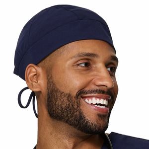 Gorro de fregado de patrón moderno ajustable comodidad de algodón tejido para cirujanos enfermeras trabajadores médicos - Product Image 6