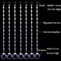 Rideau de ligne en acrylique, chaîne de perles de cristal, rideau suspendu pour plafond, décoration de scène de mariage, décoration d'événements, décoration de mariage