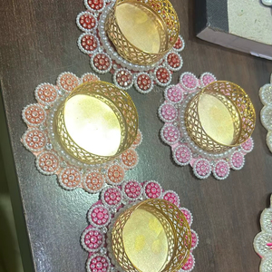 Indian Handmade Tea Light Candle Holder Diwali Home Decoration Wedding Favor Candle Holder Festive Gift Diyas for Pooja Favor - Product Image 1