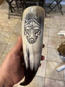 ถ้วยดื่มแบบไวกิ้งแกะสลักตามสั่งของตกแต่งสไตล์สัตว์ตามสั่งเทคนิคการแกะสลักจากอินเดีย - Product Image 5