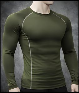 T-shirt de compression à manches longues pour homme, directement de l'usine, en coton et élasthanne, tissu extensible, vêtements de sport pour la salle de sport - Product Image 4