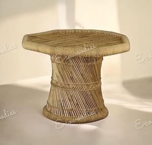 Table centrale en rotin mignon avec console en incrustation d'os à base en bois durable Tables basses en osier tissées à la main pour meubles de salon - Product Image 6