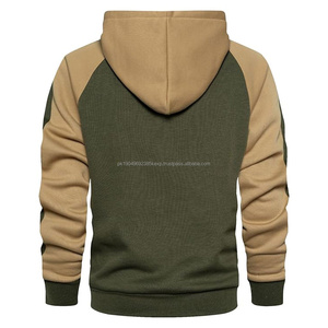 Sweat à capuche thermique personnalisé pour homme, 100 % coton épais, fermeture éclair bidirectionnelle, patchs effet vieilli, basique d'hiver, en coton mélangé - Product Image 2