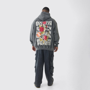 Nouveauté 2025 Sweat à capuche en coton doux naturel pour homme Respirant Pull pour l'automne Logo personnalisé pour adultes Sweats à capuche surdimensionnés - Product Image 4