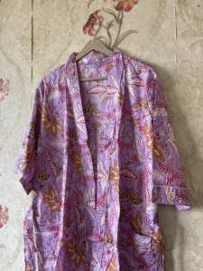 Kimono de algodón con estampado de animales ligero Unisex, hecho a mano, verano, invierno, ropa de dormir, vestido informal, uso en la playa, transpirable, otoño - Product Image 2