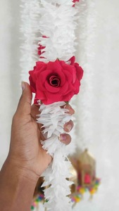 Linterna colgante marroquí hecha a mano con guirnalda de rosas de jazmín, soporte de candelita de Metal con bola de Gota, Fondos nocturnos Latkan Jaggo - Product Image 5