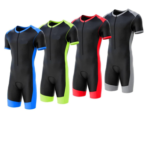 Traje de piel de ciclismo personalizado OEM para hombre, traje de velocidad de Triatlón de una pieza transpirable con cremallera en el pecho, ropa de carreras de bicicleta al por mayor - Product Image 6