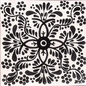 40 piezas 6x6 pulgadas arte de mosaico de cerámica hecho a mano mexicano # Beige/Negro francés para sala de estar Interior 6x6 pulgadas azulejos cuadrados - Product Image 1