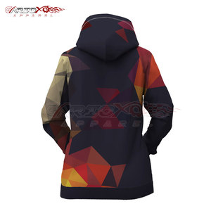 Sudadera con capucha de mujer de alta calidad con material de sublimación transpirable y Sudadera con capucha impresa de sublimación de estructura deportiva ajustada - Product Image 4