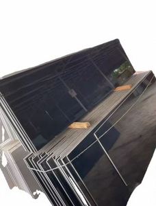 Granite noir absolu de qualité supérieure, poli, grande dalle, design moderne, découpé sur mesure pour les panneaux muraux de cuisine résidentielle, prix bas - Product Image 2
