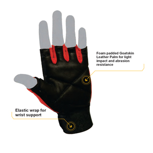 Guantes de cuero genuino para levantamiento de pesas de alta calidad personalizados VIKING LIFT 100% cuero genuino - Product Image 2